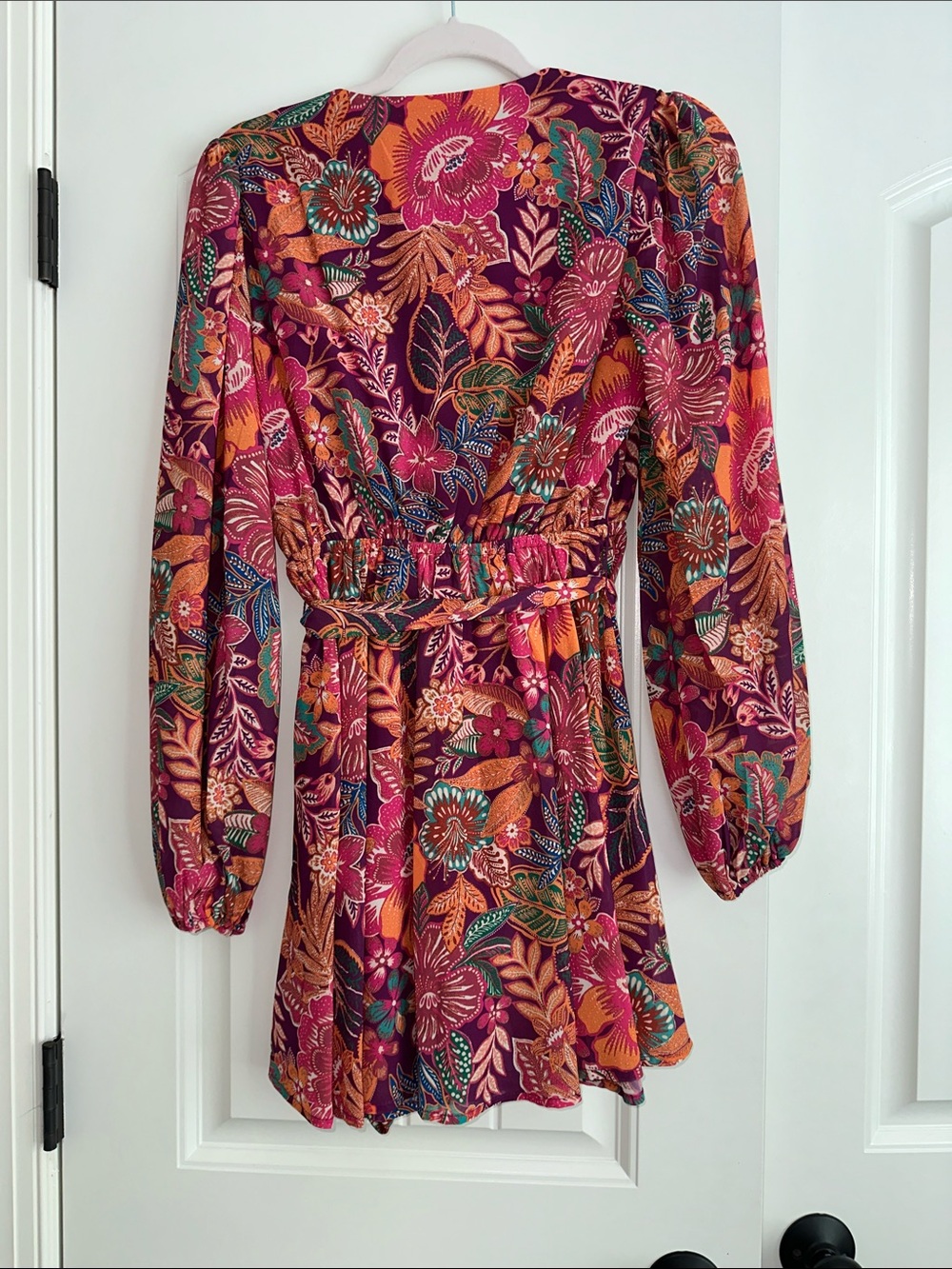 Baltic Born Floral Wrap Dress in Berry Multi - Picture 4 of 4